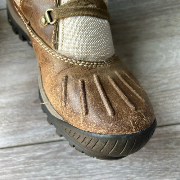 TIMBERLAND Mt. Holly Tall Lace Up Duck Boots in Taupe - Picture 11 of 16